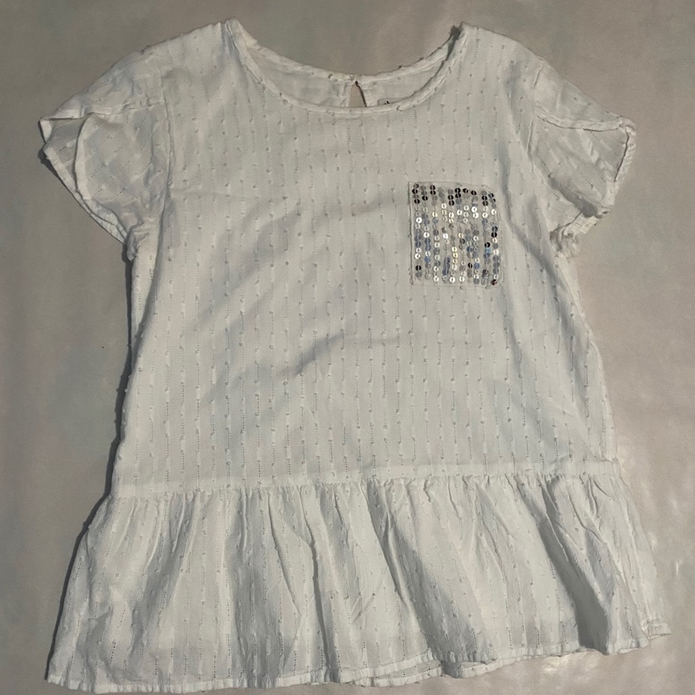 white abercrombie girls blouse